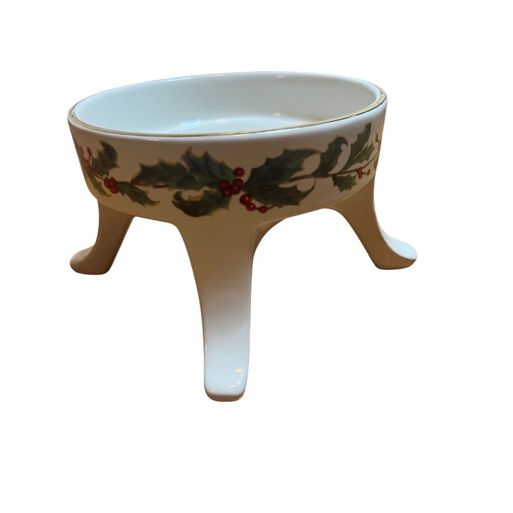 Papel Giftware  Season of Peace Large Candle Holder Holly Berry  New with Tag
